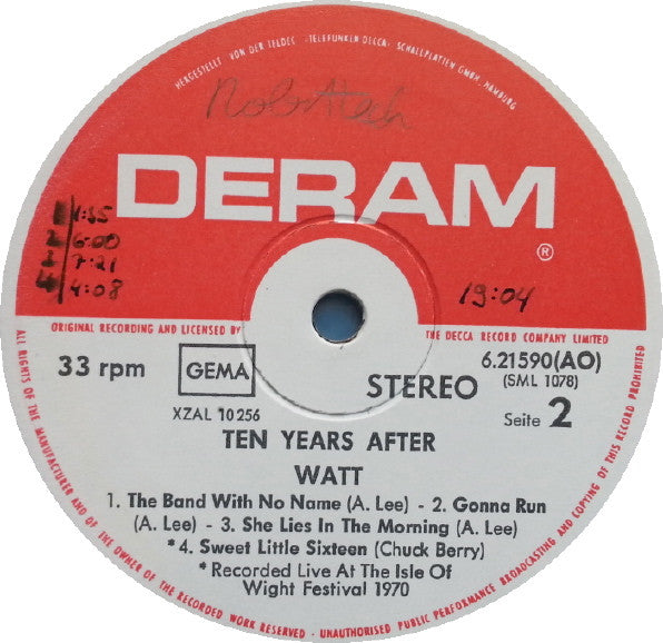 Ten Years After : Watt (LP, Album, RE)