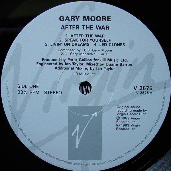 Gary Moore : After The War (LP, Album)