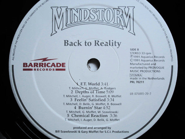 Mindstorm (5) : Back To Reality (LP, Album)