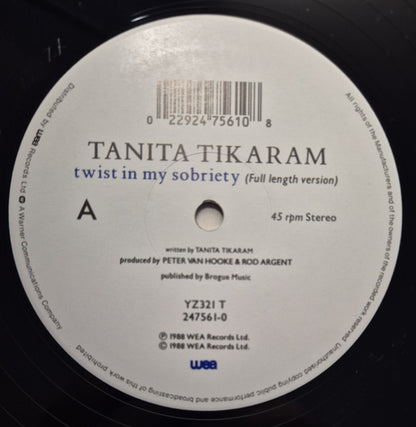 Tanita Tikaram : Twist In My Sobriety (Full Length Version) (12", Single)