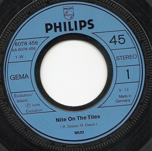 Mud : Nite On The Tiles (7", Single)