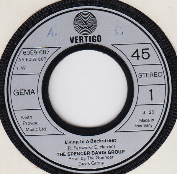 The Spencer Davis Group : Living In A Back-Street (7", Single)