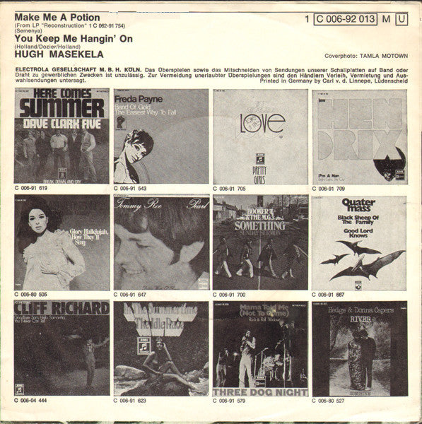 Hugh Masekela : Make Me A Potion (7", Single)