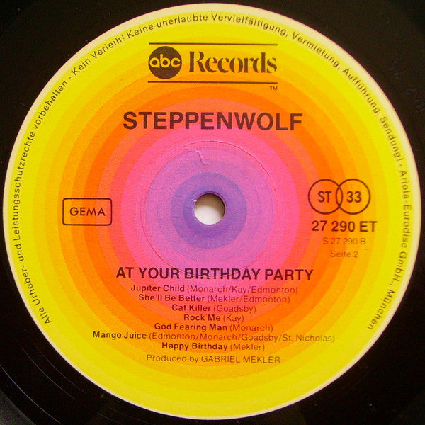 Steppenwolf : At Your Birthday Party (LP, Album)