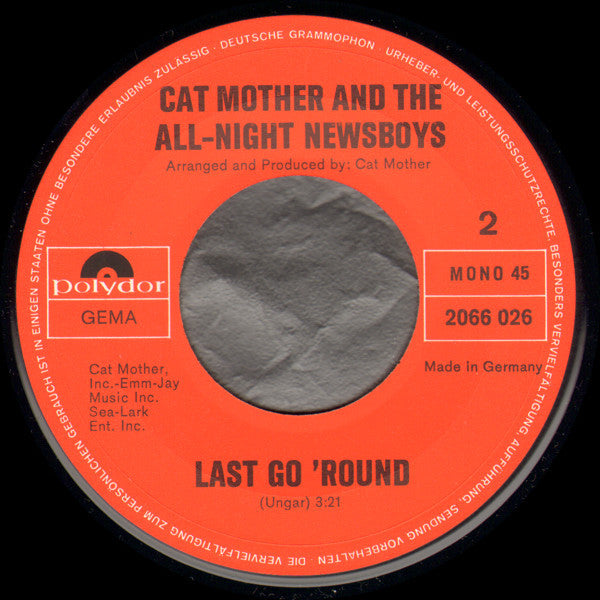 Cat Mother And The All-Night Newsboys : I Must Be Dreaming (7", Single)