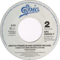 Aretha Franklin & George Michael : I Knew You Were Waiting (For Me) (7", Single)