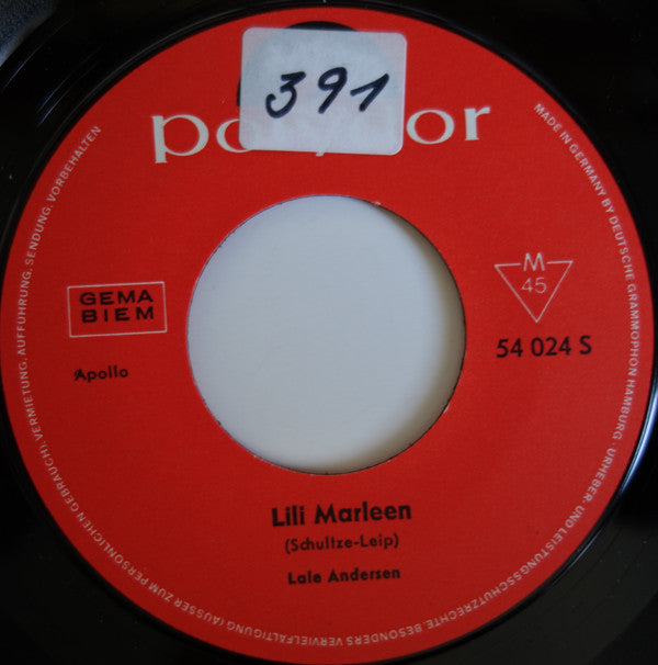 Lale Andersen : Lili Marleen (7", Mono, RE)
