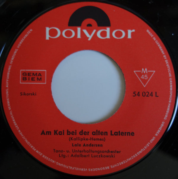 Lale Andersen : Lili Marleen (7", Mono, RE)