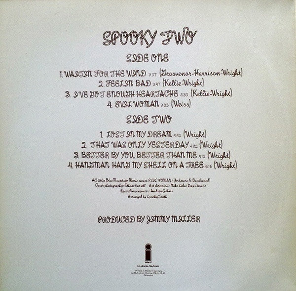 Spooky Tooth : Spooky Two (LP, Album, RE, Gat)
