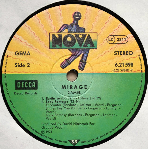 Camel : Mirage (LP, Album, RE)