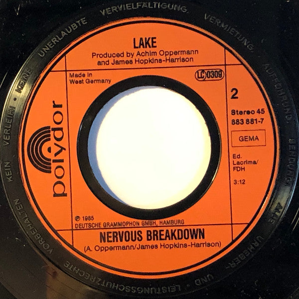 Lake (2) : More Than A Feeling (Special Remix) (7", Single)