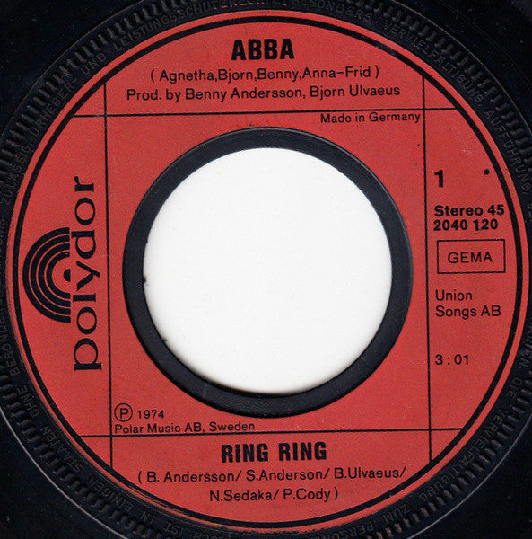 ABBA : Ring Ring / Honey Honey (7", Single)