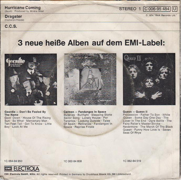 C.C.S.* : Hurricane Coming (7")