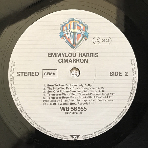 Emmylou Harris : Cimarron (LP, Album)