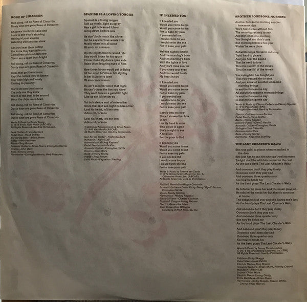 Emmylou Harris : Cimarron (LP, Album)