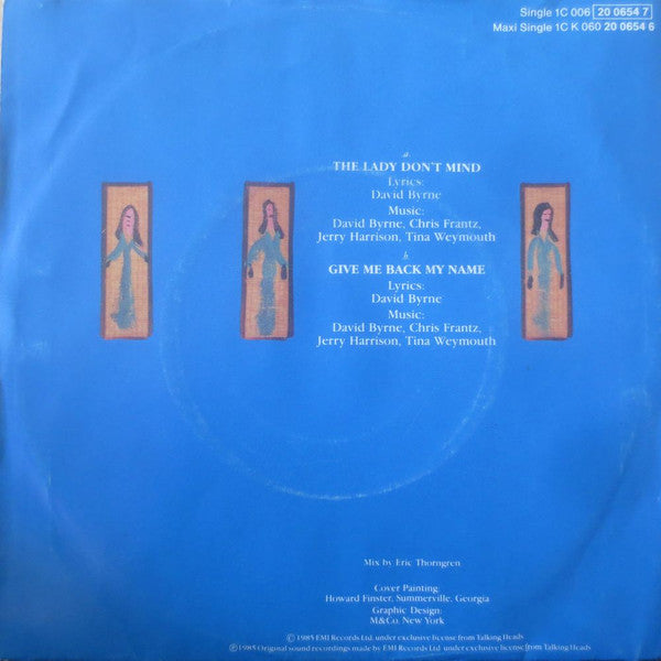 Talking Heads : The Lady Don't Mind (7", Single)