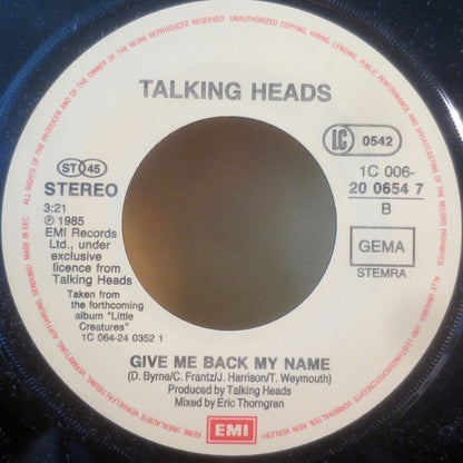 Talking Heads : The Lady Don't Mind (7", Single)