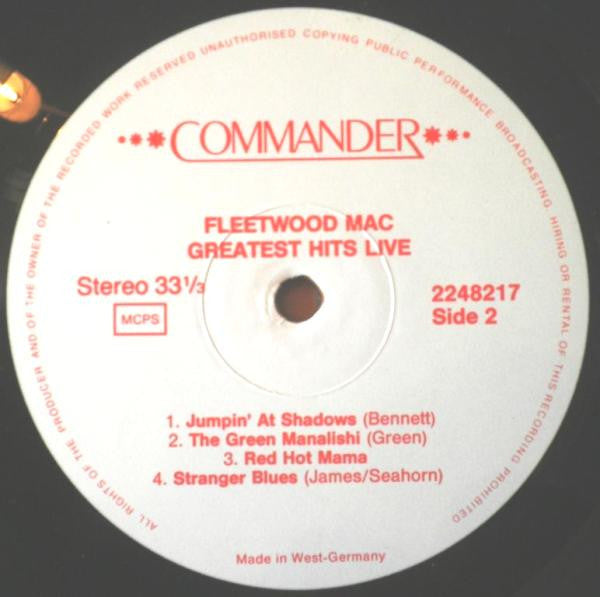 Fleetwood Mac : Greatest Hits Live (LP, Comp)