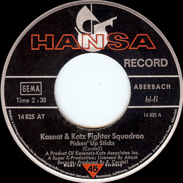 Kasnat & Katz Fighter Squadron : Picken' Up Sticks (7", Single, Mono)