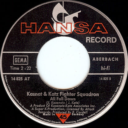 Kasnat & Katz Fighter Squadron : Picken' Up Sticks (7", Single, Mono)