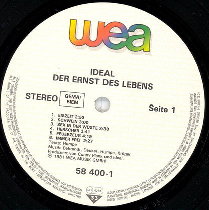 Ideal (3) : Der Ernst Des Lebens (LP, Album, RE)