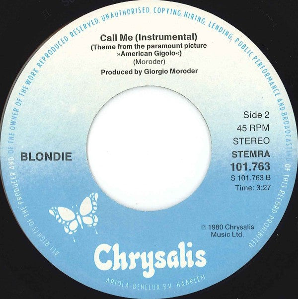 Blondie : Call Me (7", Single)