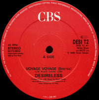 Desireless : Voyage Voyage (Britmix) (12", Single)
