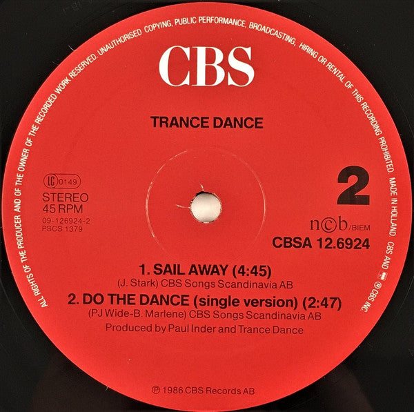 Trance Dance : Do The Dance (12", Maxi)
