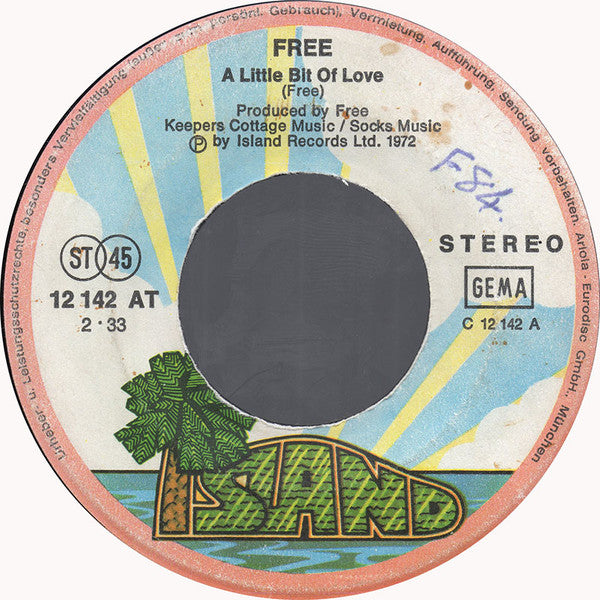 Free : A Little Bit Of Love (7", Single)
