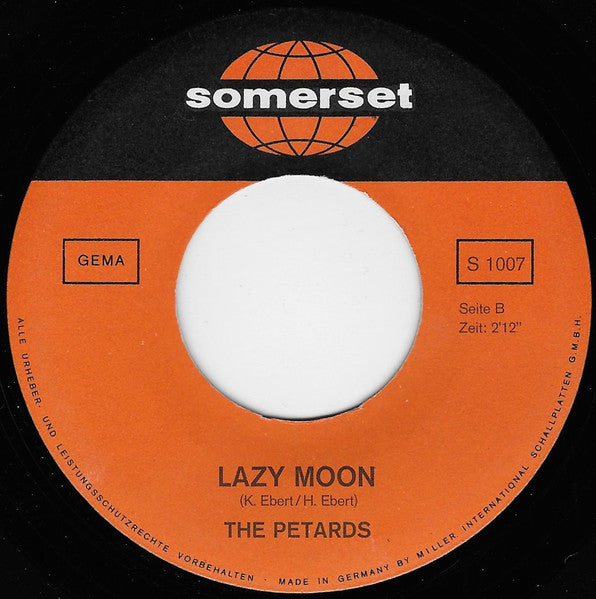 The Petards : Shoot Me Up To The Moon / Lazy Moon (7", Single)