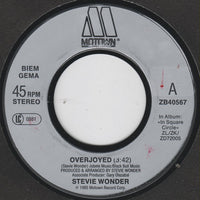 Stevie Wonder : Overjoyed (7", Single)