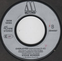 Stevie Wonder : Overjoyed (7", Single)