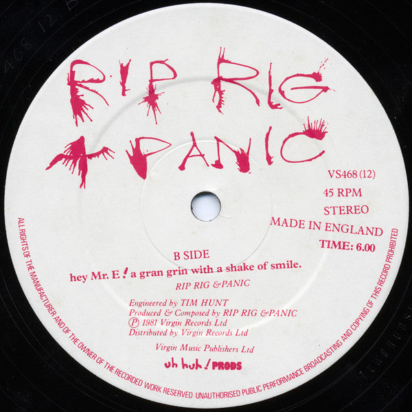 Rip Rig & Panic : Bob Hope Takes Risks (12", Single)