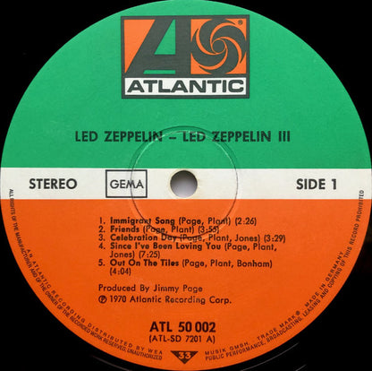 Led Zeppelin : Led Zeppelin III (LP, Album, RE)