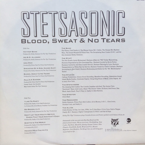 Stetsasonic : Blood, Sweat & No Tears (LP, Album)