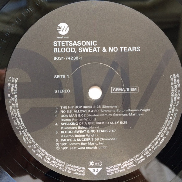 Stetsasonic : Blood, Sweat & No Tears (LP, Album)