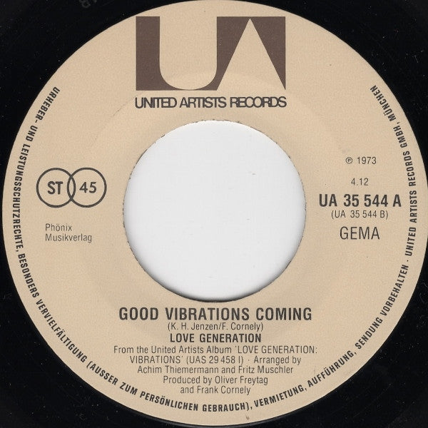 Love Generation : Morning Of My Life (7", Single)