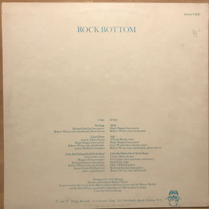 Robert Wyatt : Rock Bottom (LP, Album, RP)