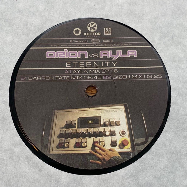 Orion Vs. Ayla : Eternity (12")