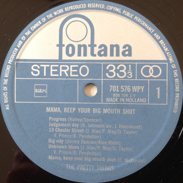 The Pretty Things : Mama, Keep Your Big Mouth Shut (LP, Album, RE)