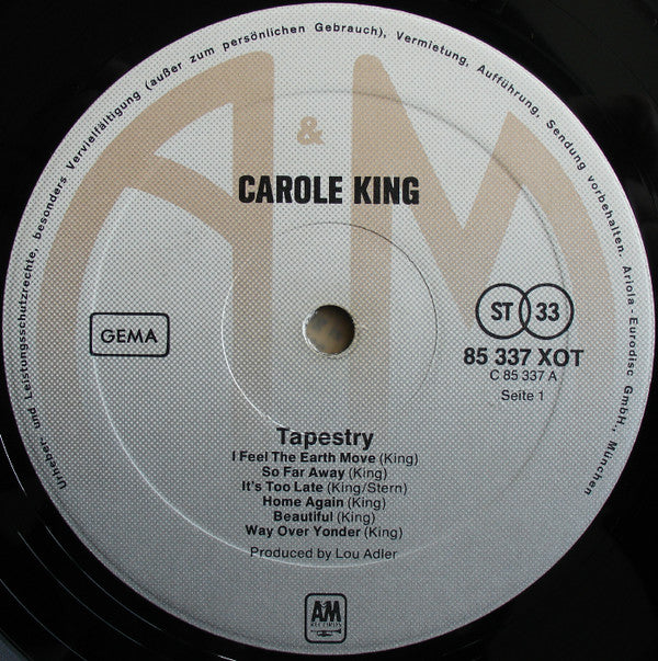 Carole King : Tapestry (LP, Album, RE, Gat)
