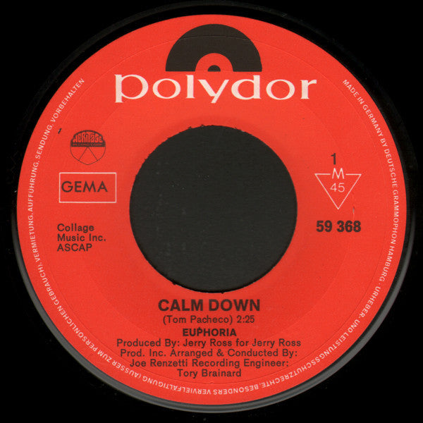 Euphoria (24) : Calm Down (7")