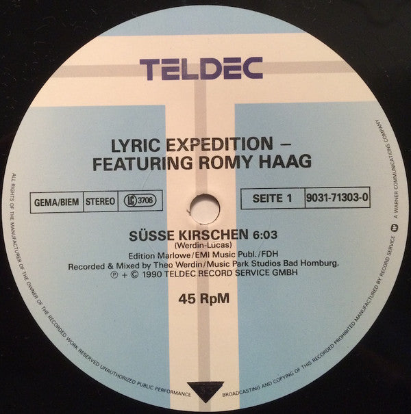 Lyric Expedition Featuring Romy Haag : Süsse Kirschen (12", Pos)