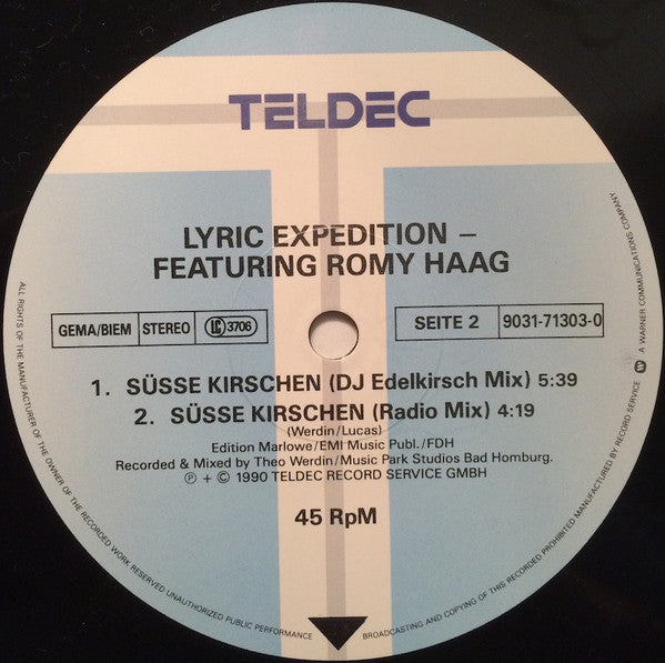 Lyric Expedition Featuring Romy Haag : Süsse Kirschen (12", Pos)