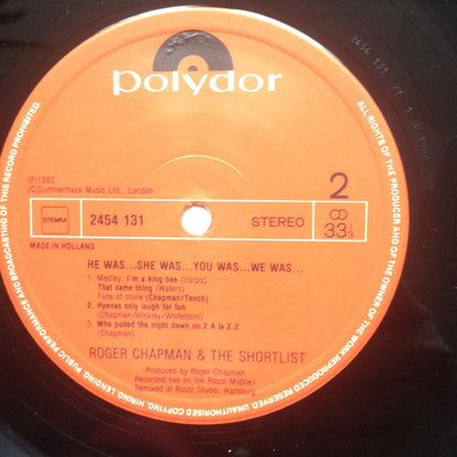 Roger Chapman And The Shortlist : He Was… She Was… You Was… We Was… (2xLP, Album)