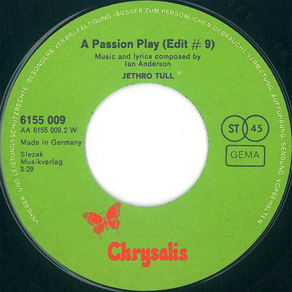 Jethro Tull : A Passion Play (Edit #8) / A Passion Play (Edit #9) (7", Single)