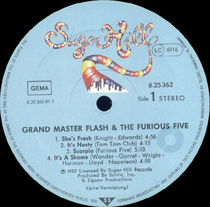 Grandmaster Flash & The Furious Five : The Message (LP, Album)
