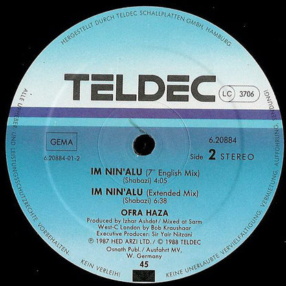 Ofra Haza : Im Nin'Alu (Played In Full Mix) (12", Maxi)