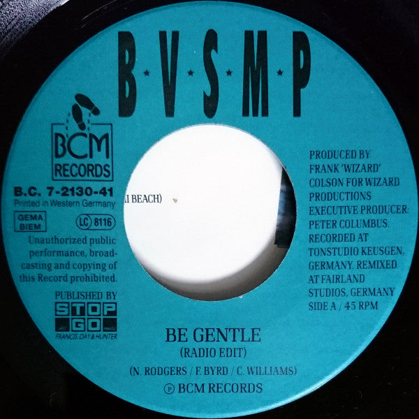 B.V.S.M.P. : Be Gentle (7", Single)