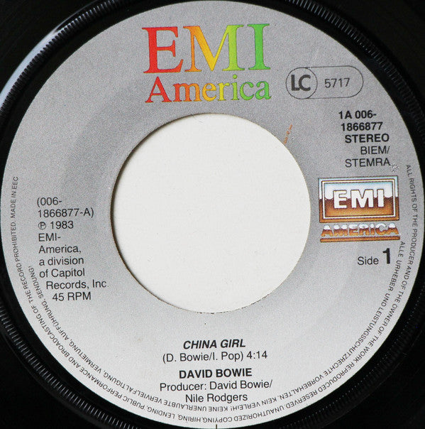 David Bowie : China Girl (7", Single)